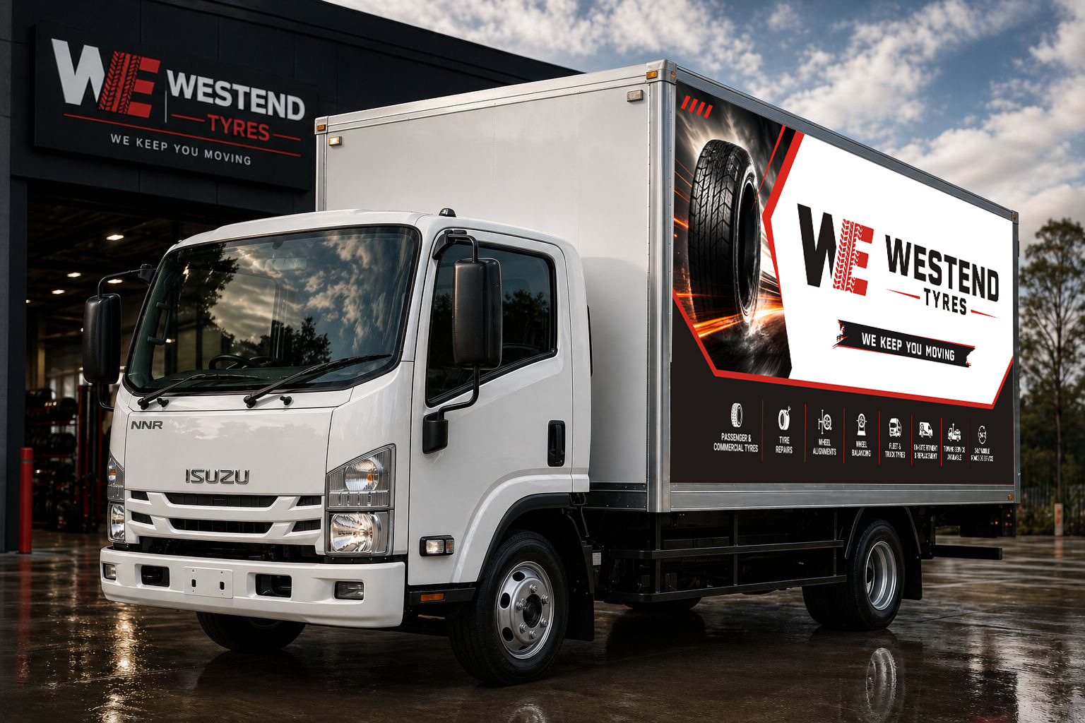 Westend Tyres and Auto service truck